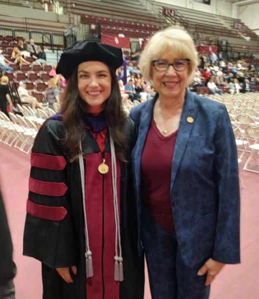 Beth Armstrong and Justice Gurichm OU College of Law Convocation May 14, 2023