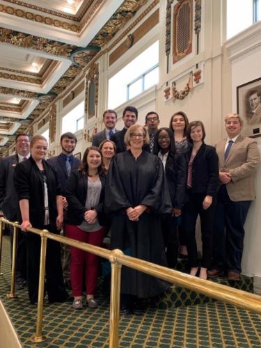 Chief Justice Gurich with Students - 2019